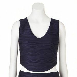JLO Blue Sleeveless Crop Top
